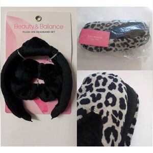 ISAAC MIZRAHI Women's Size S  Black & Gray Sherpa Slipper Socks & Headband Set